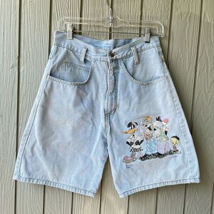 Vintage 1993 Jerry Leigh Looney Tunes Jean Shorts High Rise M